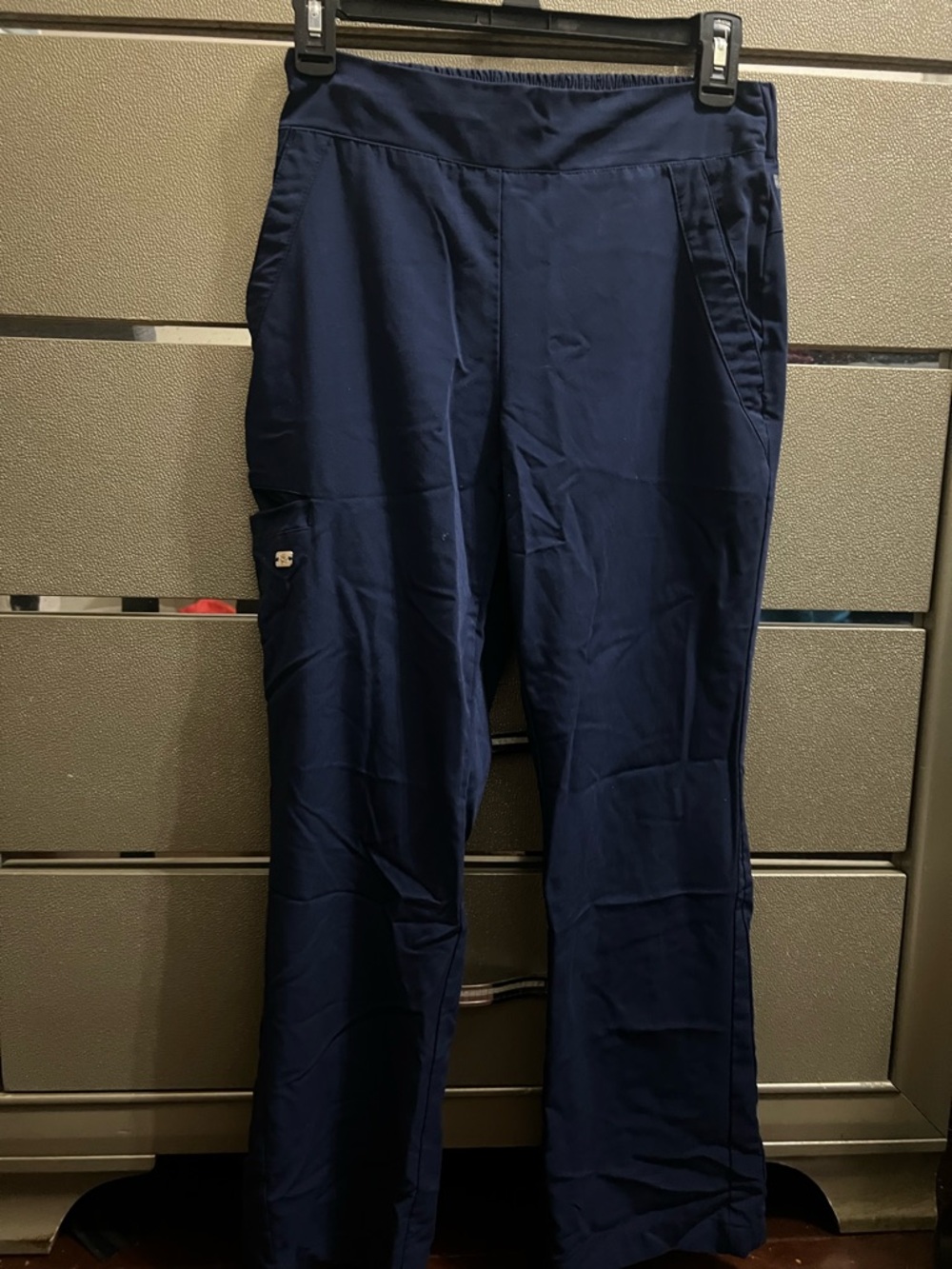Women’s Navy Straight-Leg Scrub Pants